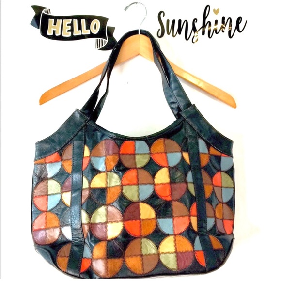 Handbags - Faux Leather Patchwork Hobo Hand Bag